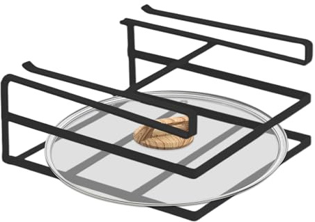 Hogvinnatil Topfdeckel-Organizer - Aufbewahrungsständer Für Schneidebretter, Pfannendeckel & Töpfe | Metallregal Ohne Bohren, Platzsparendes Küchenregal Unter Schrank Für Küchenorganisation
