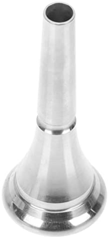 French Horn Mundstück 6,5x2,5x2,5cm, aus Kupferlegierung, Silber | Glatte Oberfläche, Kräftiger Klang, Leicht zu Montieren, für Anfänger und Profis am Instrument