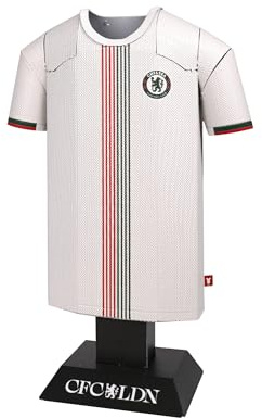 Chelsea FC 25/26 Official Away Metal Football Shirt - Officially Licensed Miniature Alloy Replica Jersey Collectible Display Gift - Personalise Customisable Name & Number Decals