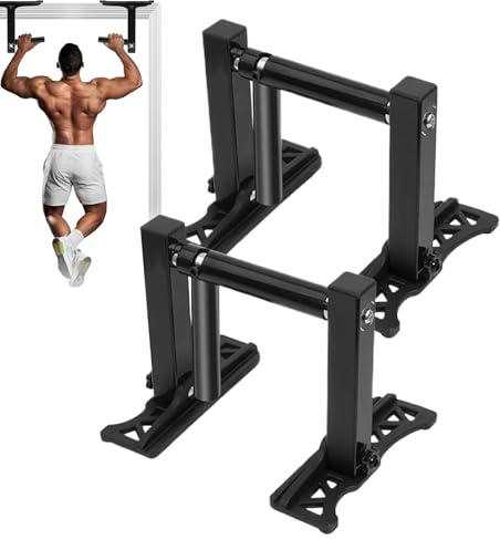 Home Fitnessstudio Pull-Up Bar-Hochleistungs-Türrahmen-Klemmstangen für Krafttraining, 2-teilige Bohrer Installation Upper Body Training Equipment Männer, Übungs-Fitness-Tür-Training