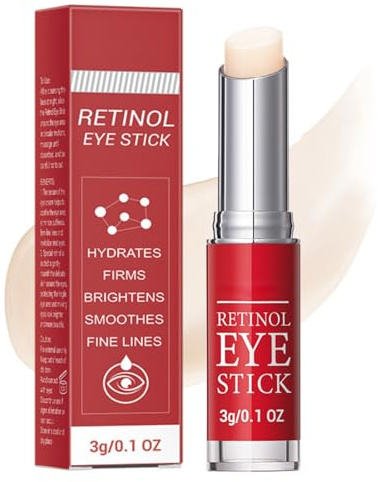 Retinol Augencreme Stick,Augencreme gegen Augenringe und Falten,Anti Falten Retinol Augen Creme gegen Tränensäcke,Feuchtigkeitsspendende Eye Cream,Under Eye Brightener,Under Eye Balm Stick