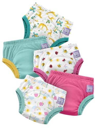 Bambino Mio 5er-Pack BEST Töpfchentraining-Hosen (4-5 Jahre) GARTENPARTY | EUROPÄISCHE MARKE | Wiederverwendbare Baumwollunterwäsche für Kleinkinder
