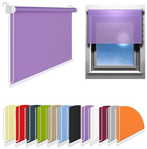 FENSTERROLLO DUOROLLO 70 CM BREIT 175 CM LANG GRAU INKL. SEILZUG FENSTERROLLO KLEMMROLLO JALOUSIE