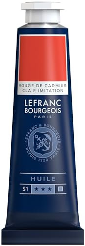 Lefranc Bourgeois Huile Fine 40ml Rouge De Cadmium Clair Imitation