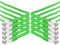 1m - vert - 10 pièces Câble plat CAT.7 Gigabit Ethernet LAN (RJ45) câble réseau câble brut (10Gbit/s) câble d'installation plat mince compatible avec Cat.5 - Cat.5e - Cat.6