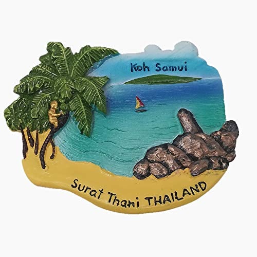 3D Koh Samui Thailand Fridge Magnet travel souvenir gift,Home & Kitchen Decoration magnetic sticker Koh Samui Thailand refrigerator magnet collection