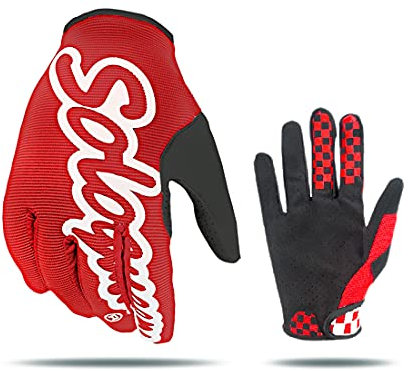 SOLO QUEEN Sim-Racing Gloves for Simulator Steering Wheel Games and Karting Glove (red, L)