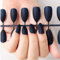 Nail Art manucure 24pcs Mat Conseils pour Faux Ongles Faux Ongles pour Les Formes d'art Manucure Extension pour Faux Ongles Noirs