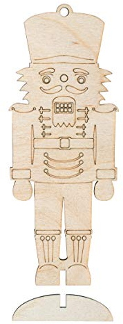 Rayher 62918505 Holz-Nussknacker FSCMixCred,zum Stellen, natur, 6x16 cm