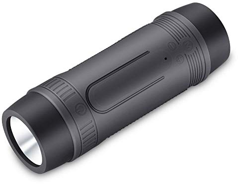 Garsent Außenlautsprecher Tragbarer Bluetooth-Fahrrad-Fahrradlautsprecher 4000mAh Power Bank wasserdichte Lautsprecher unterstützen FM-Radio und TF-Karte mit Camp-LED-Taschenlampe