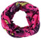 TigerTie Multifunktionstuch in pink schwarz gelb Paisley - Tuch - Schal - Schlauchtuch - Wundertuch, Gr.48 cm x 48 cm (Umfang)