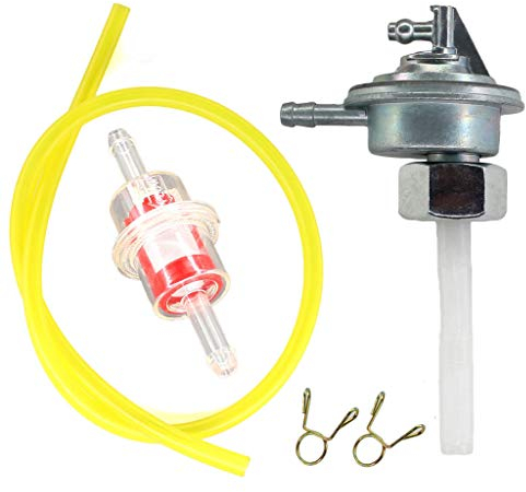 HURI Benzinhahn Unterdruck mit Benzinfilter für Gy6 50cc 60cc 80cc 125cc 150cc ATV Go Kart Moped Scooter 4 Takt China Roller Rex, Adly, Buffalo, Boatian, Ering, V- Click, Mks