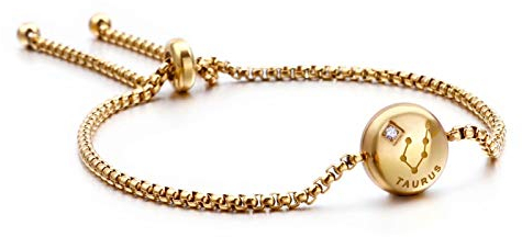 Qings Goldenes Sternzeichen Armband Charm Verstellbares Sternbild Armband Stier