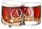 AIGAT 2 Pcs. Ensemble de 2 verres à whisky gravés et personnalisés, verre à whisky de 250 ml.