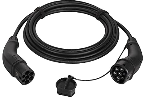 Logilink Harting EVC0106 - E-Auto-Ladekabel Typ 2, 3-phasig, 20 A, 11 kW, 7,5 m/ZERTIFIZIERTES KABEL, Schwarz