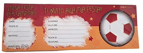 Einladungskarten Geburtstag Rom Gelb Rot 15 Stück 22,5 x 7,6 cm