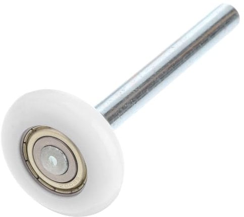 VILLCASE Nylon Garage Door Roller, Quiet Garage Door Rollers Nylon Door Wheels Replacement Garage Roller Replacement Bearing Wheel White Roller, 2in Ball Bearing 4in Stem