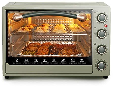 Mini Horno | 40L | Horno | Horno Eléctrico | Horno de convección | Puerta de doble vidrio | Bandeja para migas extraíble | Iluminación Interior | Recirculación 3D | 1650 vatios