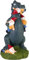BRUBAKER Gartenfigur Drache frisst Gartenzwerge - Anti Zwerg Monster - Gartendekoration Lustig - Dekoration Wetterfest für Garten Campingplatz - Gartendeko für außen - 24 cm groß