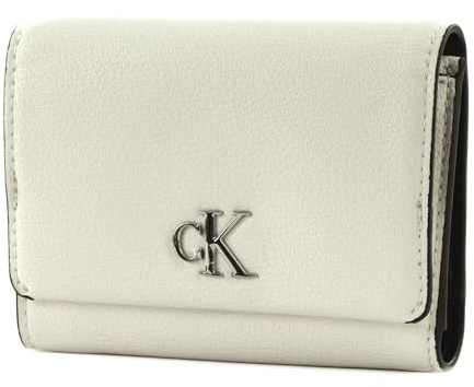 Calvin Klein Geldbörse CKJ Minimal Monogram Med Trifold Bright White Creme