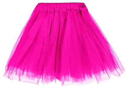 JOPHY & CO. Tutu Bambina in Tulle Feste Danza (cod. 716) (Unica, Fucsia 40cm)