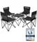 Kirkjubøur® Stjärna 5er-Set Campingstühle mit Tisch wasserabweisender Outdoor Camping Möbel Set für Festivals, Zelten, Angeln (Schwarz)