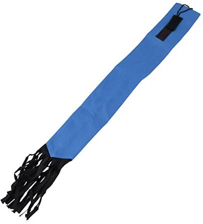 Horoper Schweifschutz, Pferdeschwanz-Schutztasche, Pferdeschweif-Schutztasche, Schachtelhalm-Schutz aus Vliesstoff mit Fransen-Klettverschluss-Design(Blau)