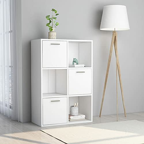 BULANED Lagerschrank, Beistellschrank, Sideboard, Schlafzimmer Kommode, Wohnzimmer Möbel, Schrank Schlafzimmer, Weiß 60 x 29,5 x 90 cm Spanplatte