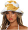 Becken Mütze Eimer Männer dicke Mütze warm bedruckte Eimer Winter für Frauen Fischerhut Mit Band Mädchen (Yellow, One Size)