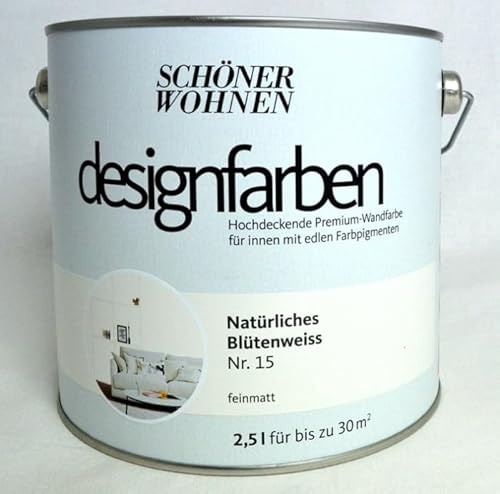 Designfarbe Natürliches Blütenweiß Nr. 15 2,5 l