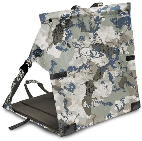Crazy Creek Original-Stuhl, perfekt für Stadionsitze, Camping, Wandern und mehr, Komfort auf jedem Gelände, verstellbare Gurte, leichtes Design, wasserabweisend, Tarnmuster