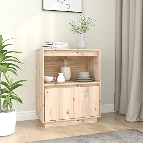 ARKEM Sideboard 60x34x75 cm Sideboard Wohnzimmer Schrank Wohnzimmer Flurschrank Esszimmer Schrank Massivholz Kiefer