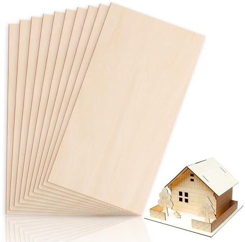 Holzplatten zum Basteln, 200x100x2mm Sperrholzplatte Dünnes Balsaholz Platten Rechteckige Unbehandelte Holzstücke Sperrholz-Platten für DIY Holzarbeiten Gemälde Deko