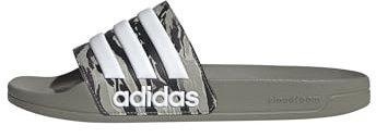 adidas Adilette Shower Slides Unisex Schiebe-Sandalen, Silver Pebble Silver Pebble Ftwr White, 39 EU