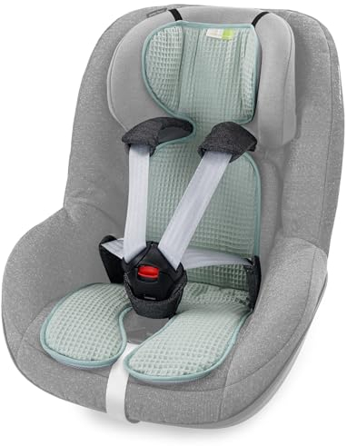 Liebes von priebes Coolair Sitzauflage für Kindersitze Gruppe 1 (9 kg bis 18 kg) I Atmungsaktive Sommer Sitzeinlage Autositz I Sommerbezug - Kühlt und schützt den Sitzbezug vor Flecken