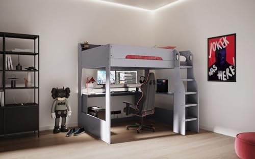 Flair Skyhigh Small Double Gaming High Sleeper - Anthracite