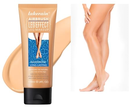 Bein Makeup Lotion, Airbrush Beine, Körper Makeup Foundation, wasserfest kein Transfer, Bein und Körper Narbenabdeckung Makeup für Tattoo Cover Up, Long Last Body Foundation,118ml #2 MEDIUM GLOW
