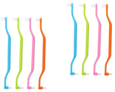 Beavorty 8 Stück Doppelköpfige Zahnbürste Manuell Konische Zahnbürsten Interspace Zubehör Haushaltszahnbürsten Reise Interspace Wohnaccessoire Kompakte Konische Zahnbürsten