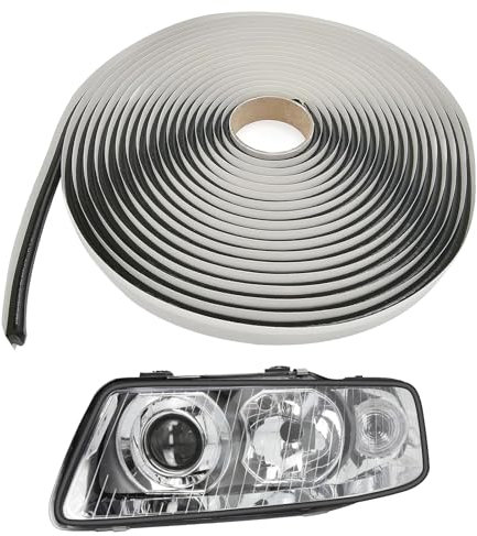 Dfuqanb Nastro Butilico Sigillante Impermeabile 6mm x 4 m, Nastro Butilico Gomma Butilica, Nastro Sigillante Autoadesivo, Nastro Butilico Impermeabile, per fari autocarro finestra porta parabrezza