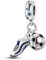 Wedanor Charme Fußballschuh und Football Anhänger Charms Anhänger 925 Sterling Silber Charm Pendant für Europäische Armbänder und Halsketten