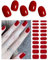 Wahrshei Nagelfolien | 20 Vintage Red UV Gel Nagelfolie | Rot Nagelfolie Selbstklebend | Gel Nail Stickers, Gellack Wraps für Nagel