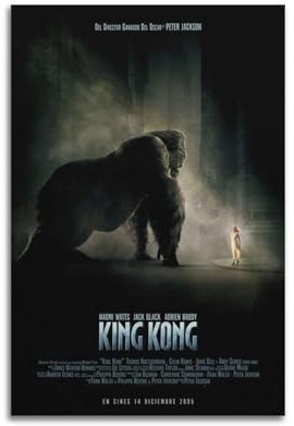 ydhgebn King Kong (3) Poster, Wandkunst, Cover, Zimmer, Vintage-Poster, dekoratives Gemälde für Schlafzimmer, Wohnzimmer, ästhetisches, elegantes Poster, 30 x 45 cm, ungerahmter Stil