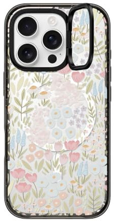 CASETiFY Eleanor Schutzhülle für iPhone PR mit Ständer, 2 m, 3 x Fallschutz in Militärqualität, kompatibel mit Magsafe, transparentes Schwarz