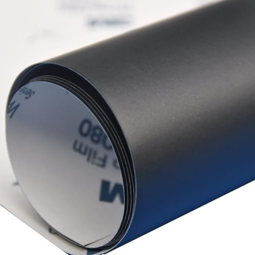 Folmo 58,99€/m2 Autofolie Matt Metallic Black Folie 2080-M212 [ 30 x 152 cm ] schwarz metallic matt Autofolie, selbstklebend, blasenfrei inkl. ultrafeines Microfasertuch