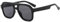 Long Keeper Retro Pilot Sonnenbrille Herren Damen 70er Vintage Sonnenbrille Pilotenbrille Eckig Klassisch Piloten Gelb Getönte Brille mit UV400 Schutz, 50MM (Schwarz Rahmen - Dunkelgrau Linse)