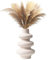 YENTAKE Keramik Kreativ Vase, Beige Moderne Dekorative VASE 21,5cm, Bohemian Dekorative Vase, Vasen Matt für Pampasgras, Trockene & Frische Blume, Vasen Deko für Heimdekoration, Büro, Hochzeits