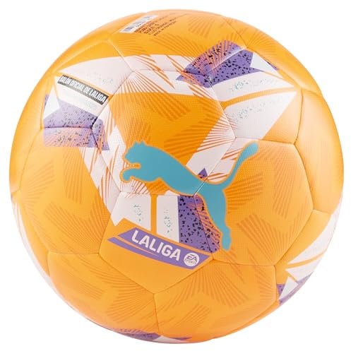 PUMA Erwachsene Orbita LaLiga 1 Hybrid Fußball 5, Fluo Orange Multicolor