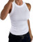 TrendiMax Tank Top Damen Racerback Sommer Oberteile Gerippt Slim Fit Basic Shirt Ärmellos Sexy High Neck Tanktops Einfarbig, Weiß, M