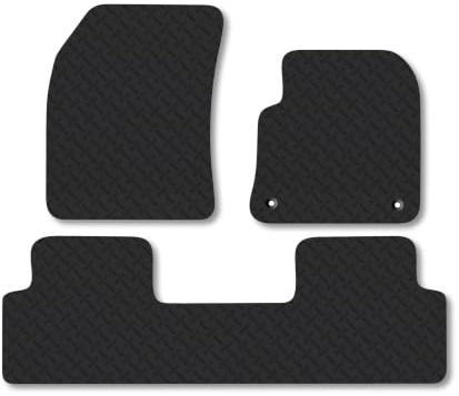 DS 7 (2018+) 5mm Rubber Car Mats | Heavy Duty Rubber Tailored Fit Floor Mats Full Coverage Durable Waterproof Accessories Easy Clean Anti Slip Made in the UK