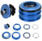 equlup Bike Headset, 44mm Double Bearings Steel Mountain Bicycle Headset Top Cap Bike Front Fork Stem BMX Bearing Nuts for Ordinary Straight Fork Tube (Blue)